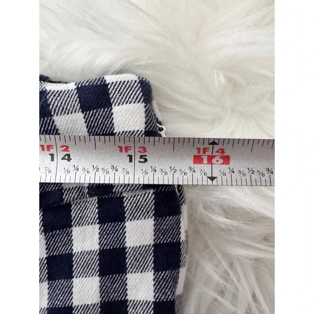 J. Crew Winnie‎ Pant Navy White Gingham Check Ankle Length Size 8